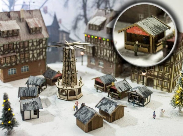 Modellbahn Union N-L00051 3 Weihnachtsmarktstände - Set 2