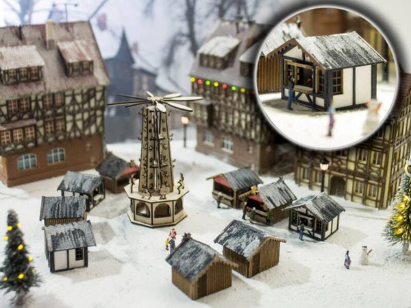 Modellbahn Union N-L00052 3 Weihnachtsmarktstände - Set 3