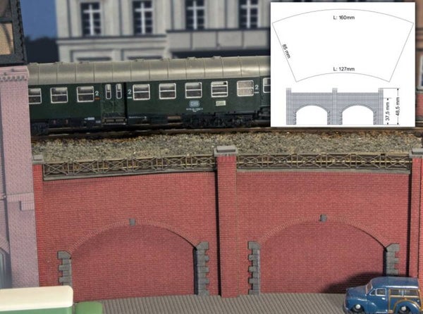 Modellbahn Union N-L00121 Hochbahn Kurve R3/4 22,5°