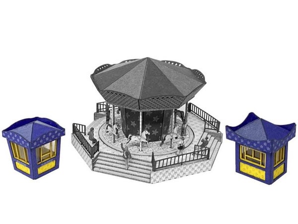 Modellbahn Union N-L00162 Kirmes Kassen blau 2x