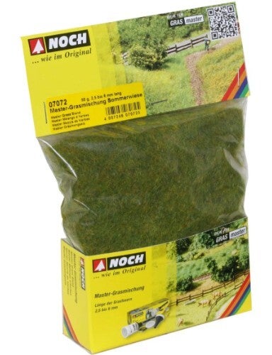 NOCH 07072 Master-Grasmischung "Sommerwiese", 2,5 bis 6 mm, 50 g Beutel