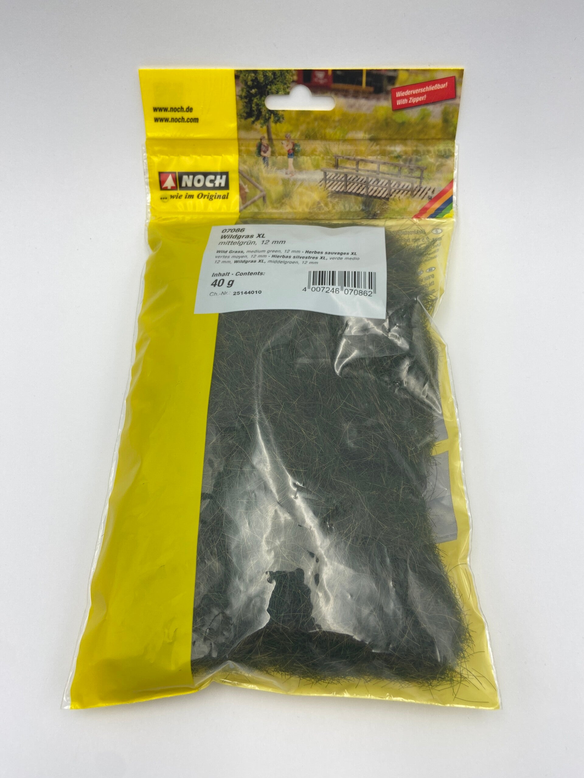 NOCH 07086 Wildgras XL, mittelgrün, 12 mm