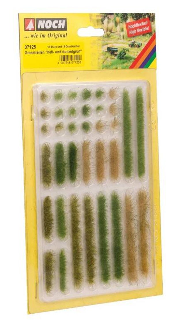 NOCH 07125 Grasstreifen "hell- und dunkelgrün"