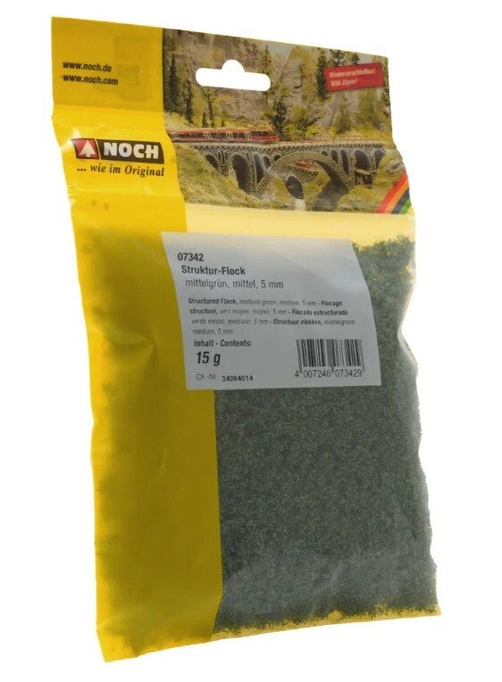 NOCH 07342 Struktur-Flock, mittelgrün