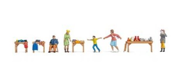 NOCH 16281 Figuren-Themenwelt "Flohmarkt"