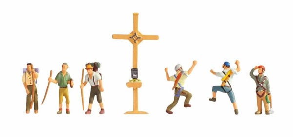 NOCH 45874 Bergwanderer mit Gipfelkreuz