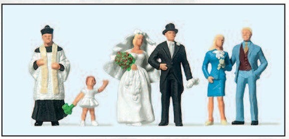 Preiser 10058 Brautpaar, katholischer Geistlicher