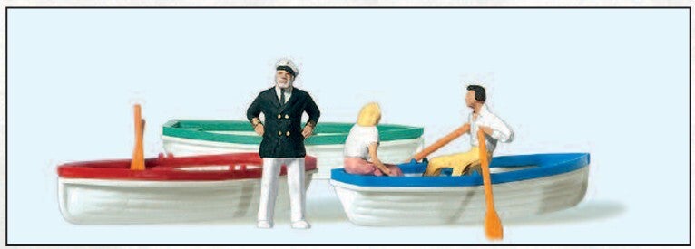Preiser 10072 Bootsverleih mit 3 Booten