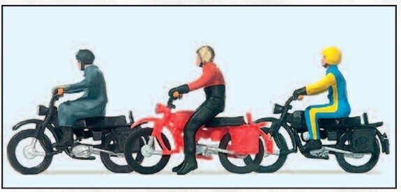 Preiser 10081 Motorradfahrer auf Hercules