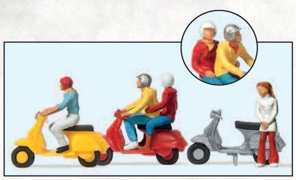 Preiser 10128 Motorroller "Vespa"-Fahrer