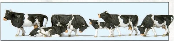 Preiser 10145 Kühe, schwarz gefleckt
