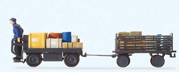 Preiser 10256 Elektrokarre mit Fahrer, Deutsche Bundesbahn, frühe Epoche III