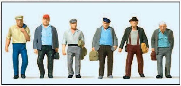 Preiser 10366 Pendler auf dem Weg zur Bahn