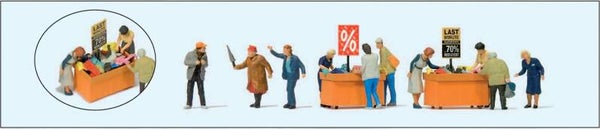 Preiser 10647 Schnäppchenjagd am Wühltisch