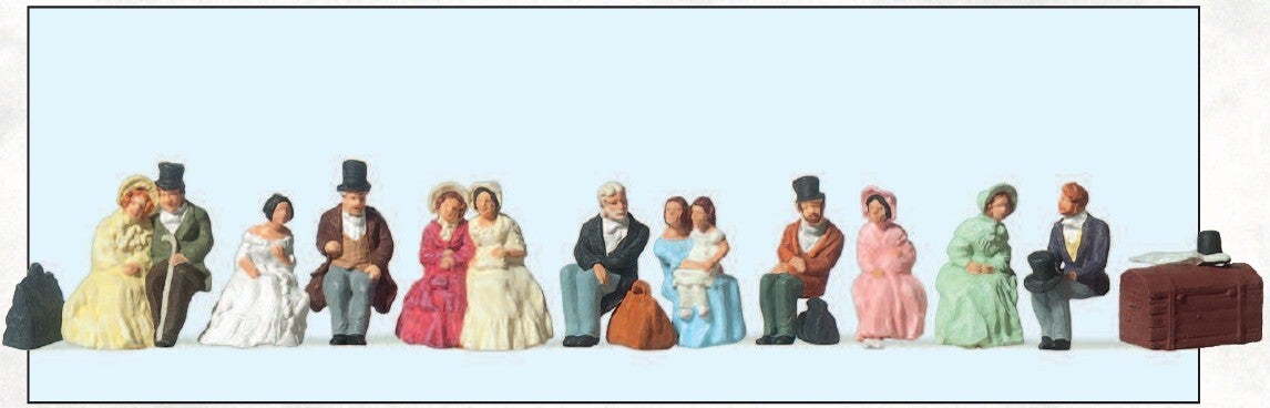 Preiser 12045 Sitzende Reisende, um 1847