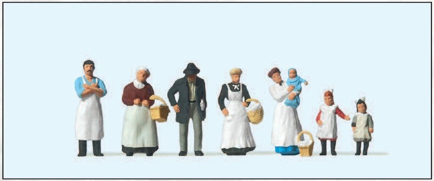 Preiser 12193 Am Kolonialwarengeschäft, um 1900