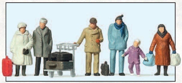 Preiser 14038 Reisende, winterliche Kleidung