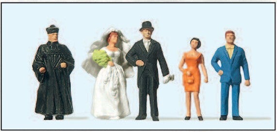 Preiser 14057 Brautpaar, evangelischer Geistlicher
