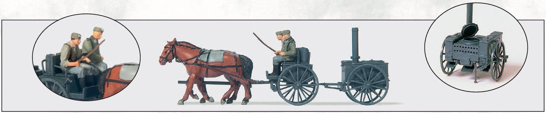 Preiser 16507 Feldküche bespannt, Deutsches Reich 1939-45