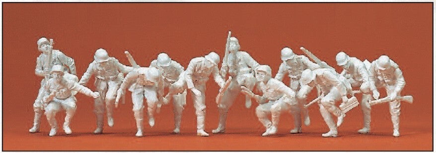 Preiser 16528 Absitzende Panzergrenadiere, Deutsches Reich 1939-45