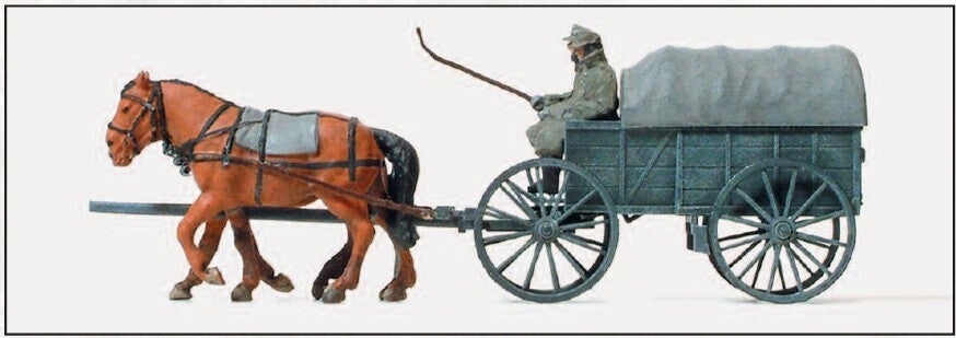 Preiser 16570 Leichter Heeresfeldwagen Hf 1, bespannt, Deutsches Reich 1939-45