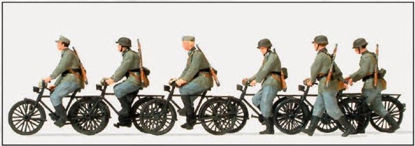 Preiser 16596 Radfahrtrupp fahrend und gehend, Deutsches Reich 1939-45