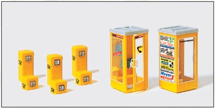 Preiser 17213 Briefkästen, Telefonzellen