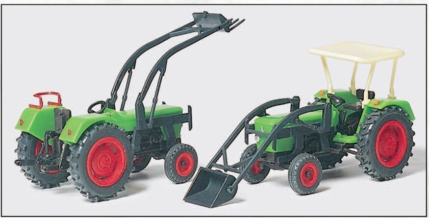 Preiser 17922 Ackerschlepper DEUTZ D 6206, mit BAAS-Lader