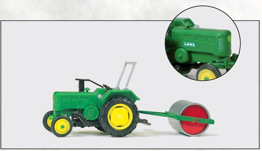 Preiser 17929 Ackerschlepper LANZ mit Ackerwalze