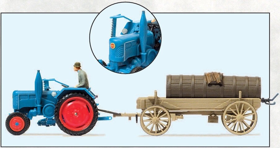 Preiser 17939 Ackerschlepper LANZ D 2416 mit Jauchewagen