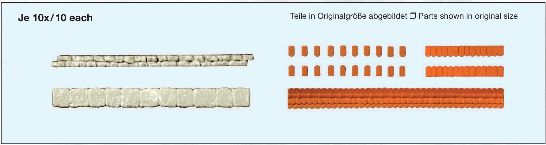 Preiser 18218 Mauerabdeckungen aus Dachziegeln und Natursteinplatten