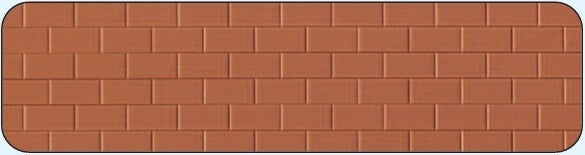 Preiser 19606 "Bodenfliesen", lang, terrakotta, 3 Platten 95 x 95 mm