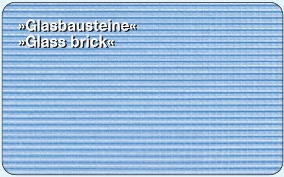 Preiser 19624 "Glasbausteine", transparent, 3 Platten 95 x 95 mm