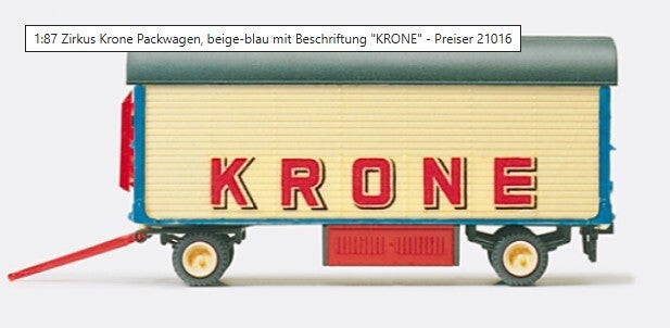 Preiser 21016 Packwagen "Zirkus Krone"