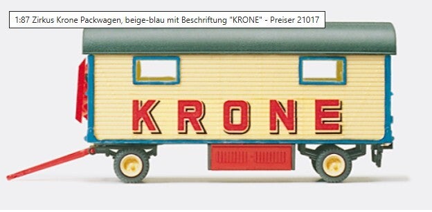 Preiser 21017 Packwagen "Zirkus Krone" mit Fenstern