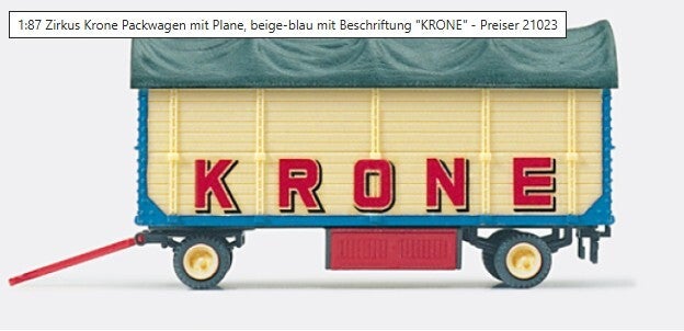 Preiser 21023 Packwagen "Zirkus Krone", mit Plane