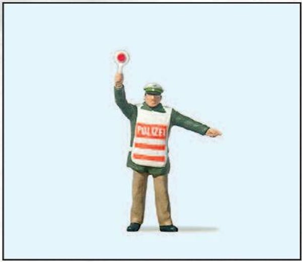 Preiser 28012 Polizist mit Warnweste