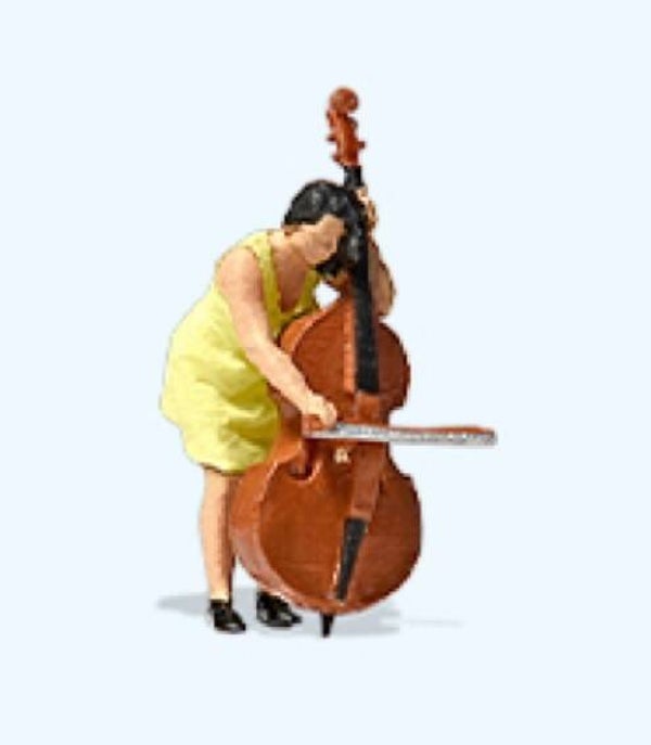 Preiser 28273 Musikantin mit Kontrabass