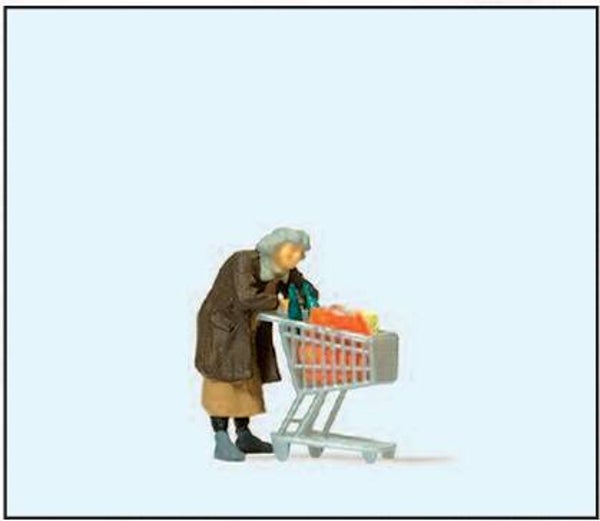 Preiser 29095 Obdachlose mit Einkaufswagen