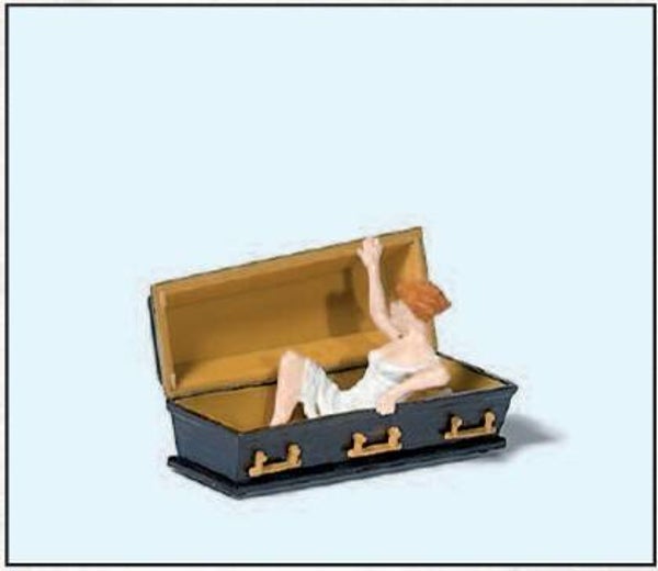 Preiser 29112 Weiblicher Vampir, Sargdeckel hebend