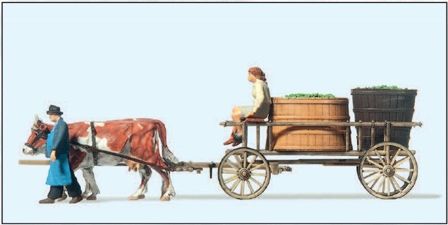 Preiser 30397 Winzerwagen, Kühe