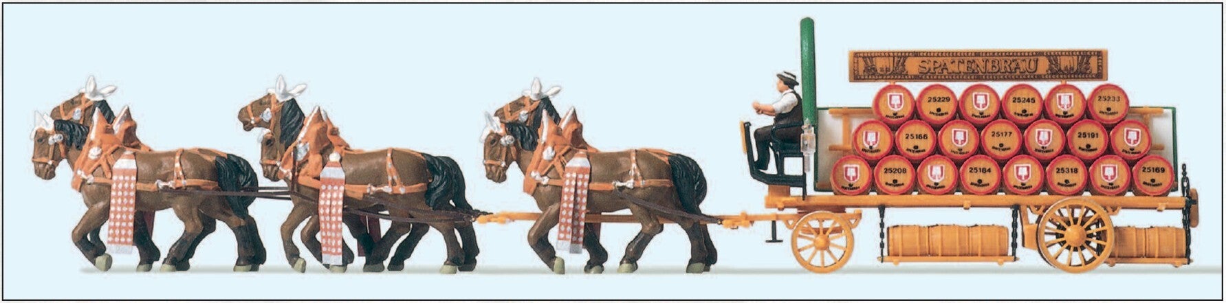 Preiser 30438 Brauereiwagen "Spatenbräu", sechsspännig