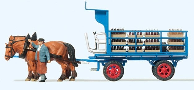 Preiser 30445 Brauereiwagen "Landwehr-Bier", zweispännig