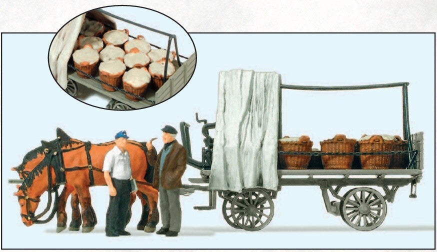 Preiser 30449 Rollwagen mit Gemüseladung