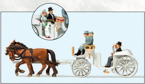 Preiser 30496 Hochzeitskutsche offen