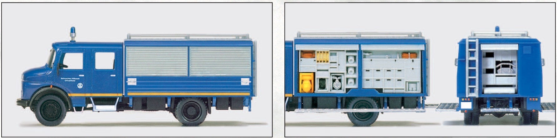 Preiser 31192 Gerätekraftwagen GKW 72, THW, Mercedes-Benz LA 1113 B