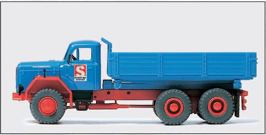 Preiser 31311 Dreiseitenkipper "Baufirma Schmitt", F Magirus 200 D 26 AK 6x6
