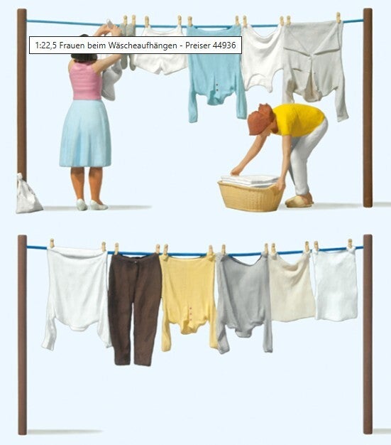 Preiser 44936 Frauen beim Wäscheaufhängen
