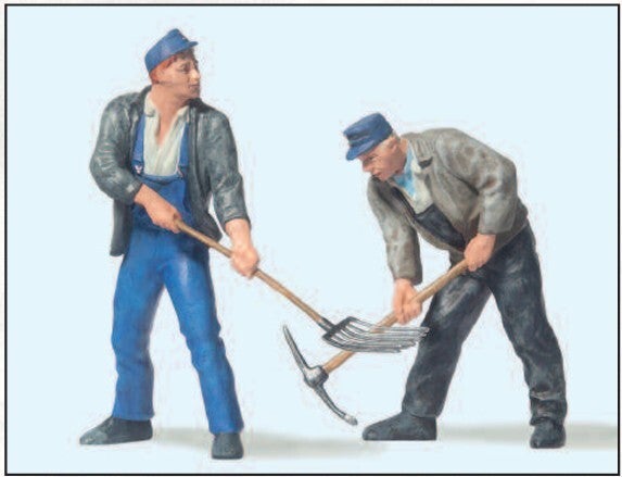 Preiser 45007 Gleisbauarbeiter mit Pickel bzw. Gabel