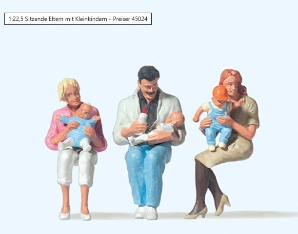 Preiser 45024 Sitzende Eltern mit Kindern